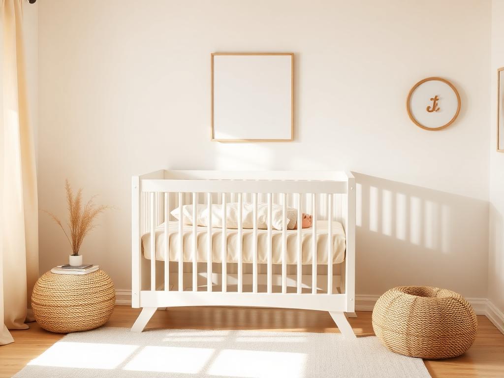 Quarto de bebê pronto com berço e enxoval